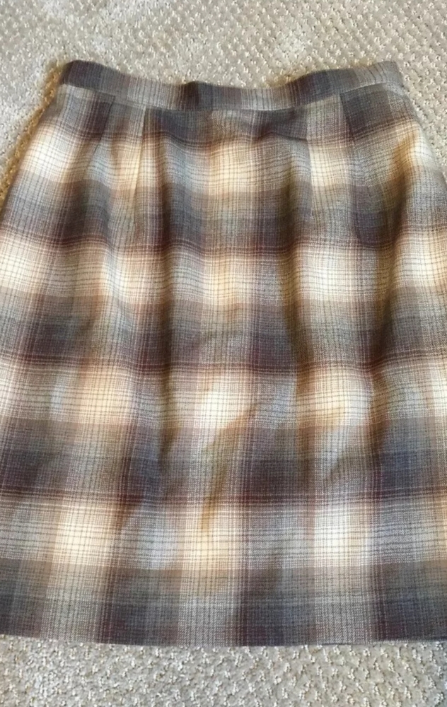 Michel Rene vintage plaid skirt 40 fall